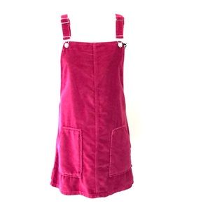 New Topshop Pink Velvet mini Jumper Dress size 6